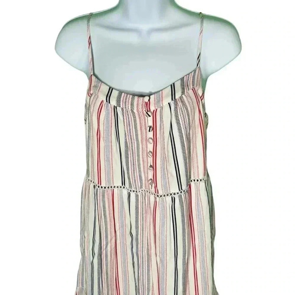 Francesca's Mi Ami Women's Size M Casey Striped Swing Dress Button Pattern NWT - Picture 2 of 7